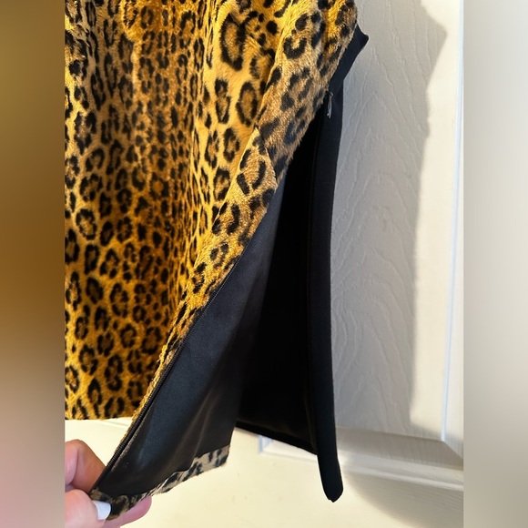 MILLY 6 Animal Print Leopard Faux Fur Lamb Leather Sleeveless MINT USA Baddie - Picture 5 of 12